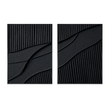 Midnight Rhythm Black Abstract Wall Art Set Set of 2