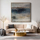 Vintage Horizon Abstract Seascape Painting