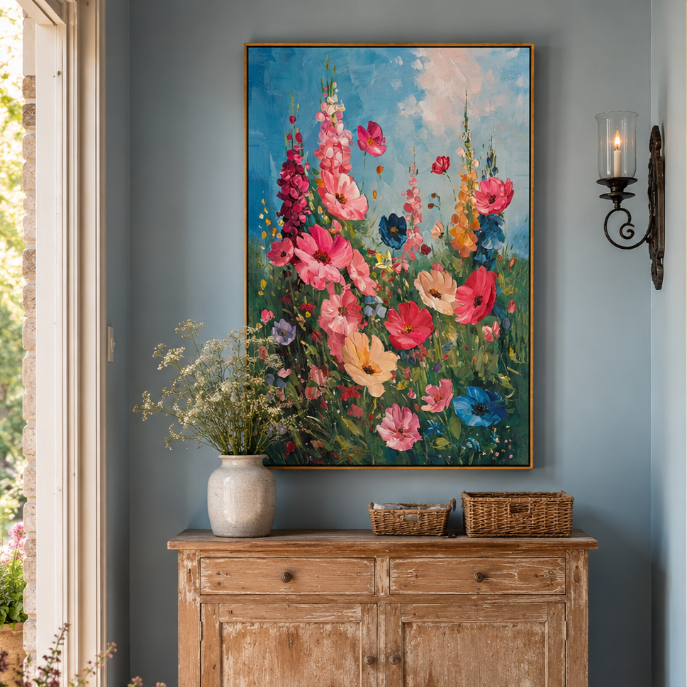 Bloom Symphony Floral Oil Painting #AR040-2