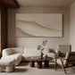 Beige Sand Wave Textured Abstract Painting