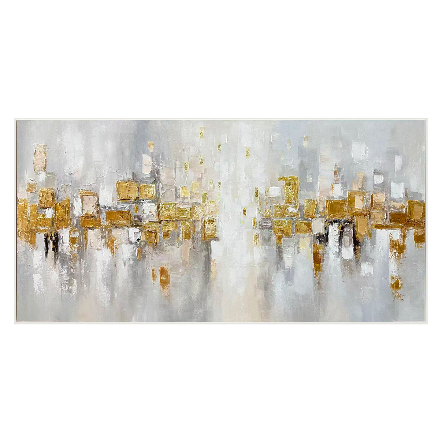 Abstract Metallic Cityscape Painting #ART09