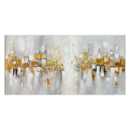 Abstract Metallic Cityscape Painting #ART09