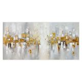 Abstract Metallic Cityscape Painting #ART09