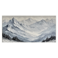 Silent Peaks Textured Mountain Painting