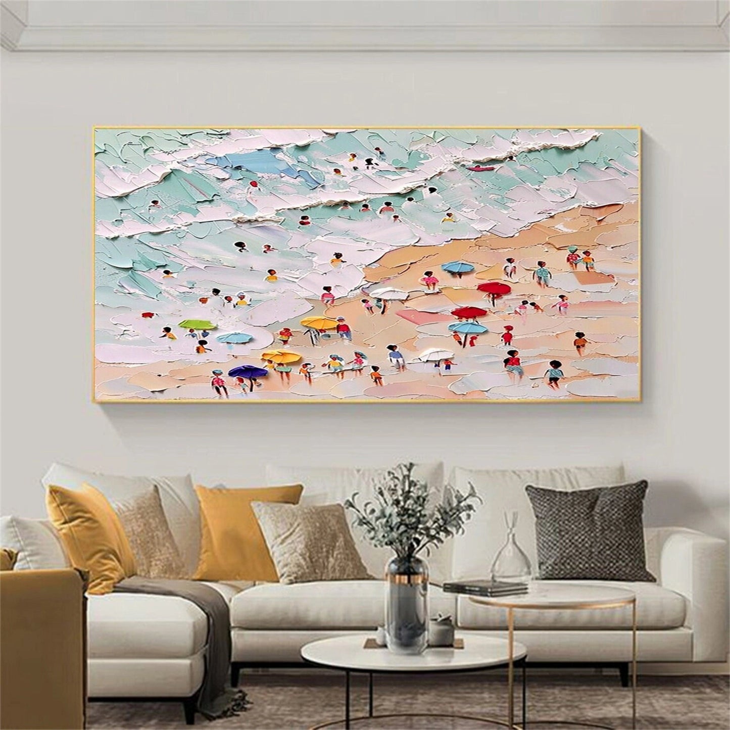 Pastel Waves-Summer Beach Painting