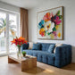Vibrant Bloom Impasto Floral Oil Painting