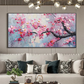 Pink Cherry Tree Textured Painting