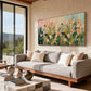 Blush Meadow Floral Impasto Oil Painting