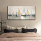 Abstract Sailboat Textured Painting