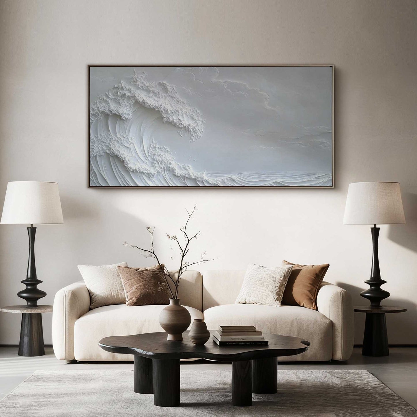 Serene Wave 3D Textured Canvas Art