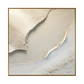 Cream Shoreline Impasto Abstract Painting