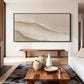 Beige Sand Wave Textured Abstract Painting