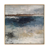 Vintage Horizon Abstract Seascape Painting
