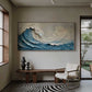 Turquoise Crested Wave Thick Texture Painting