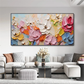 Bloom Symphony Textured Floral Painting