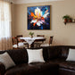 Cosmic Bloom Abstract Impasto Floral Painting
