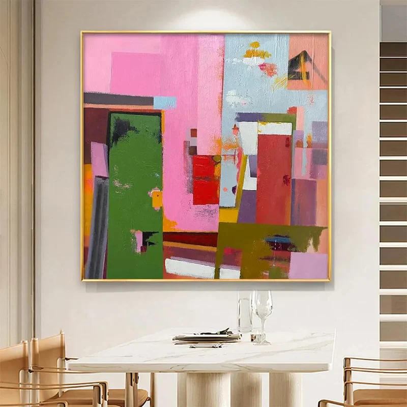 Vibrant Geometric Abstract Painting