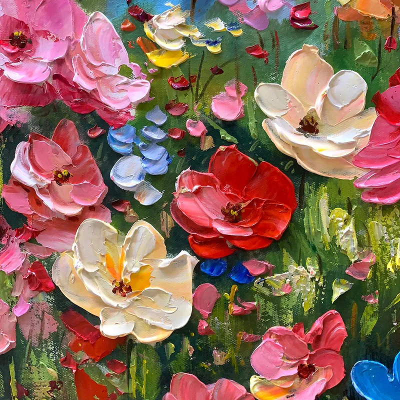 Bloom Symphony Floral Oil Painting
