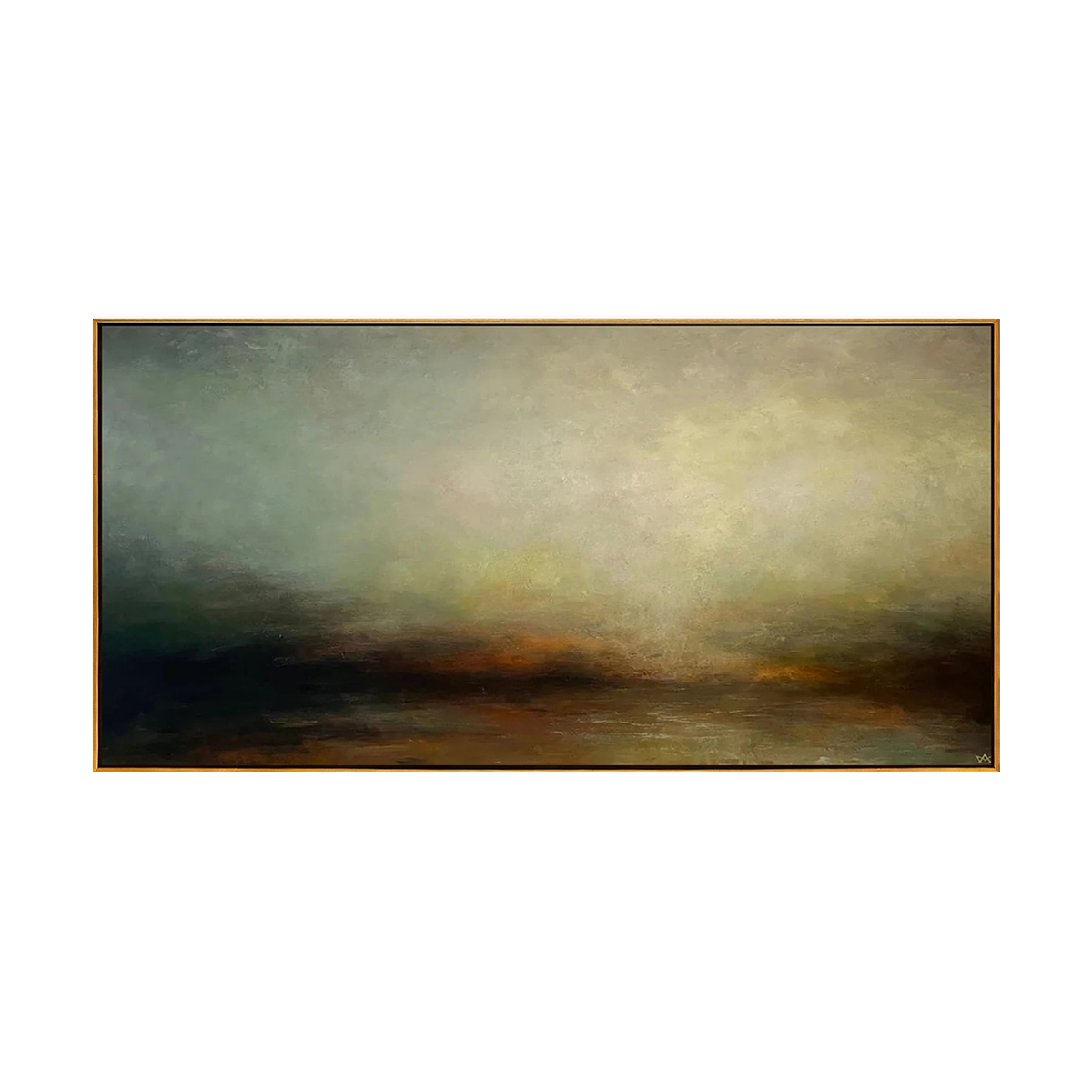 Misty Ember Horizon Abstract