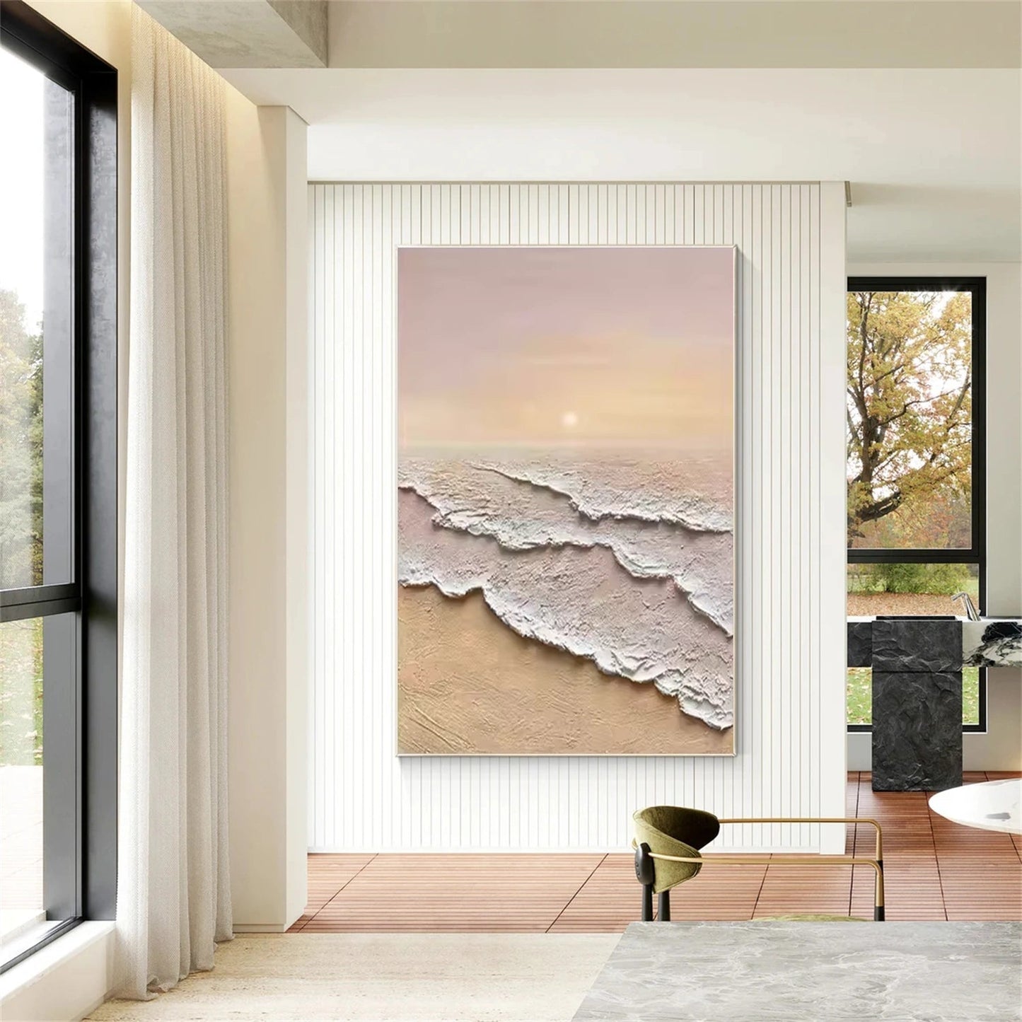Golden Dawn-Beach Textured Painting
