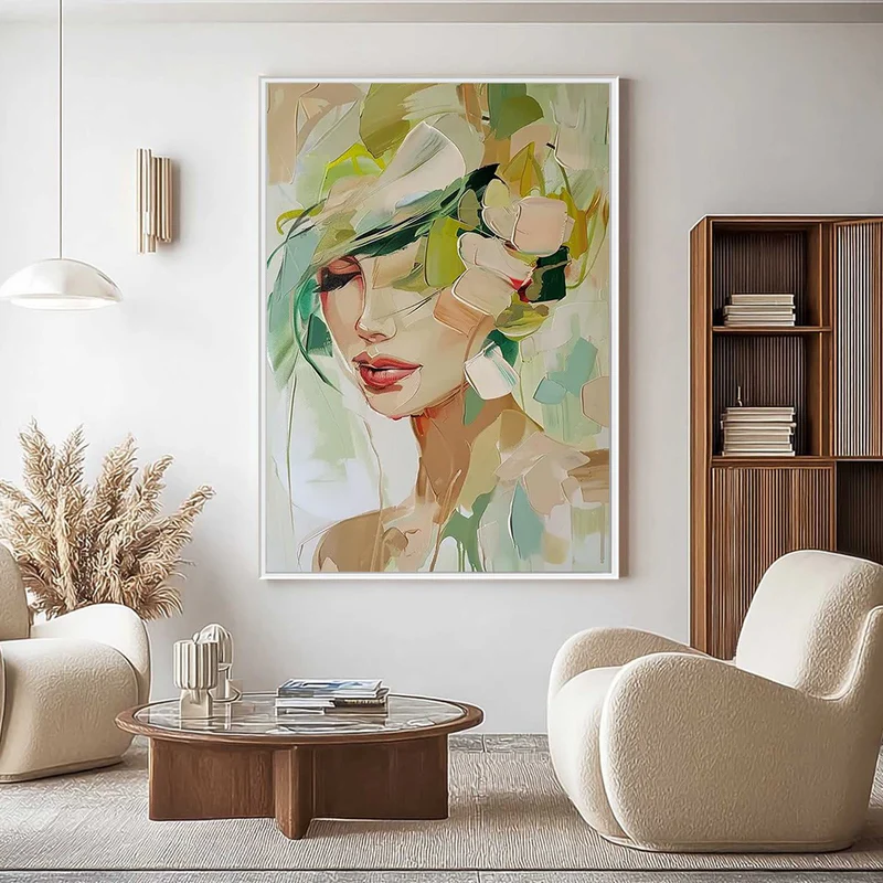 Whispered Muse Abstract Portrait Painting