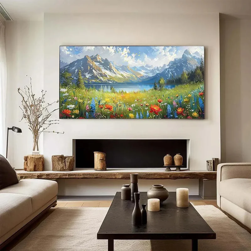 Alpine Meadow Landscape Painting