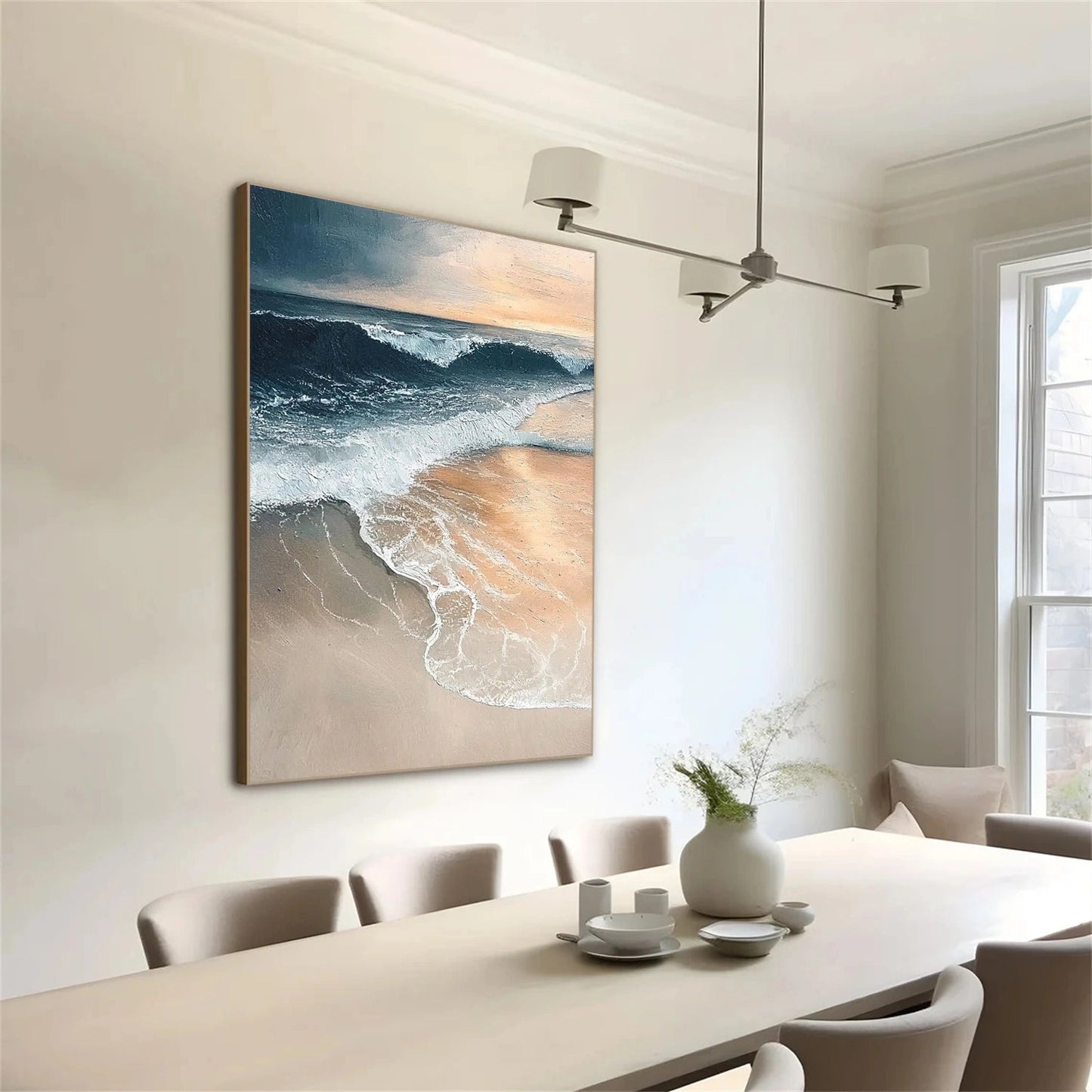 Sunset Tide-Warm Beach Painting