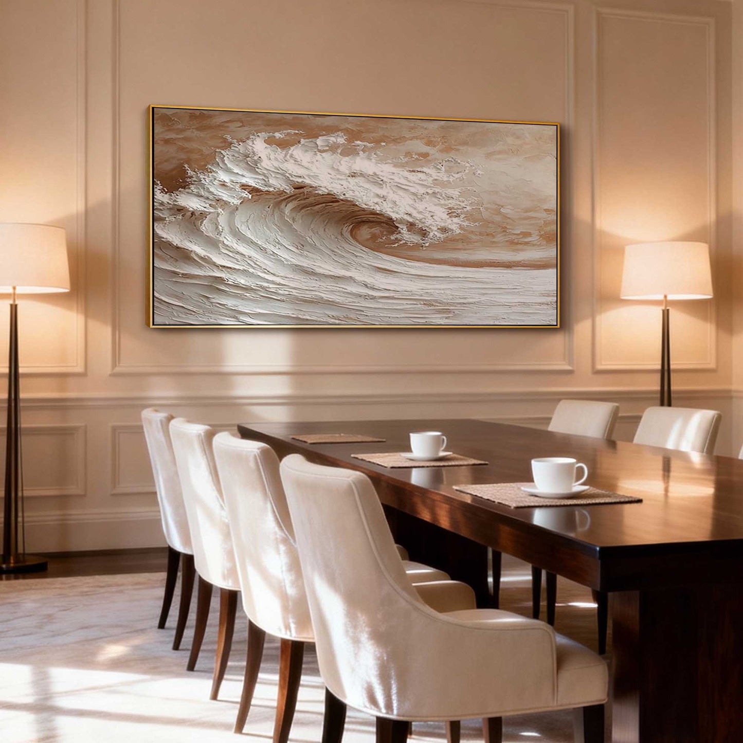 Sunlit Surf Wave Painting