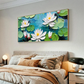 White Lotus Textured Painting