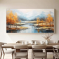 Autumn River Landscape Painting
