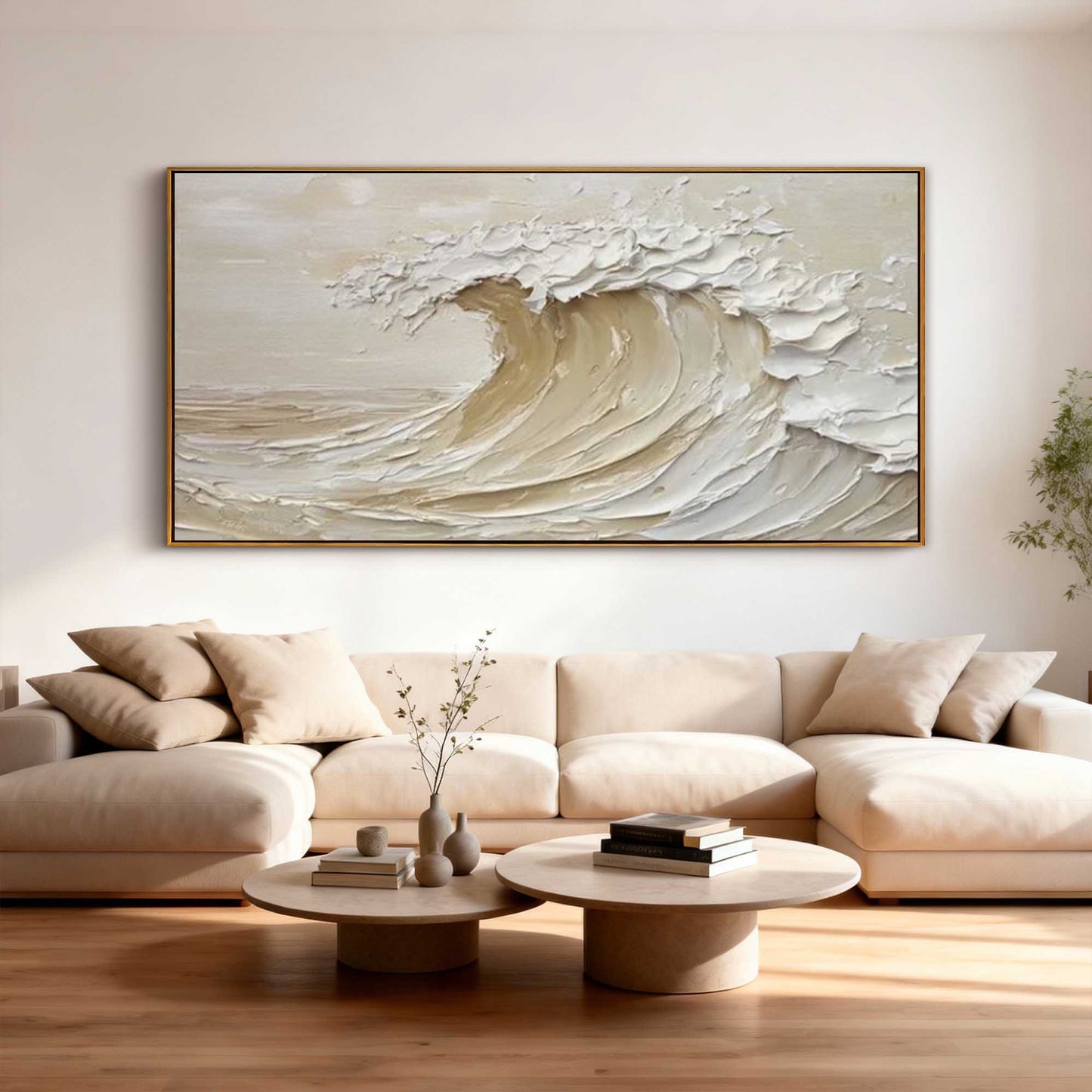 Ivory Tide Sculptural Wave