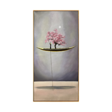 Moonlit Sakura Boat Surreal Canvas Art