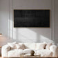 Deep Black Two-Tier Textured Canvas Art