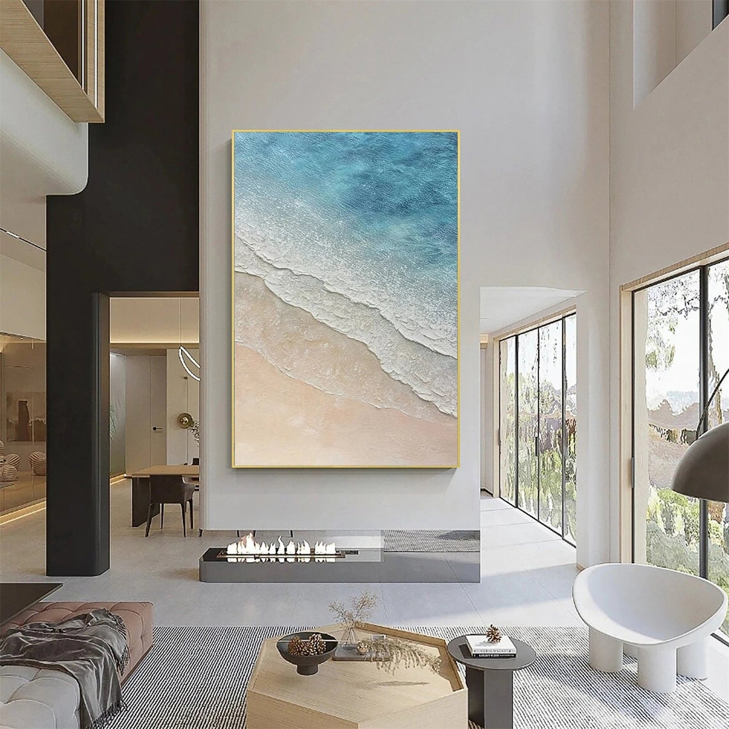 Sunset Serenity-Beach Textured Painting