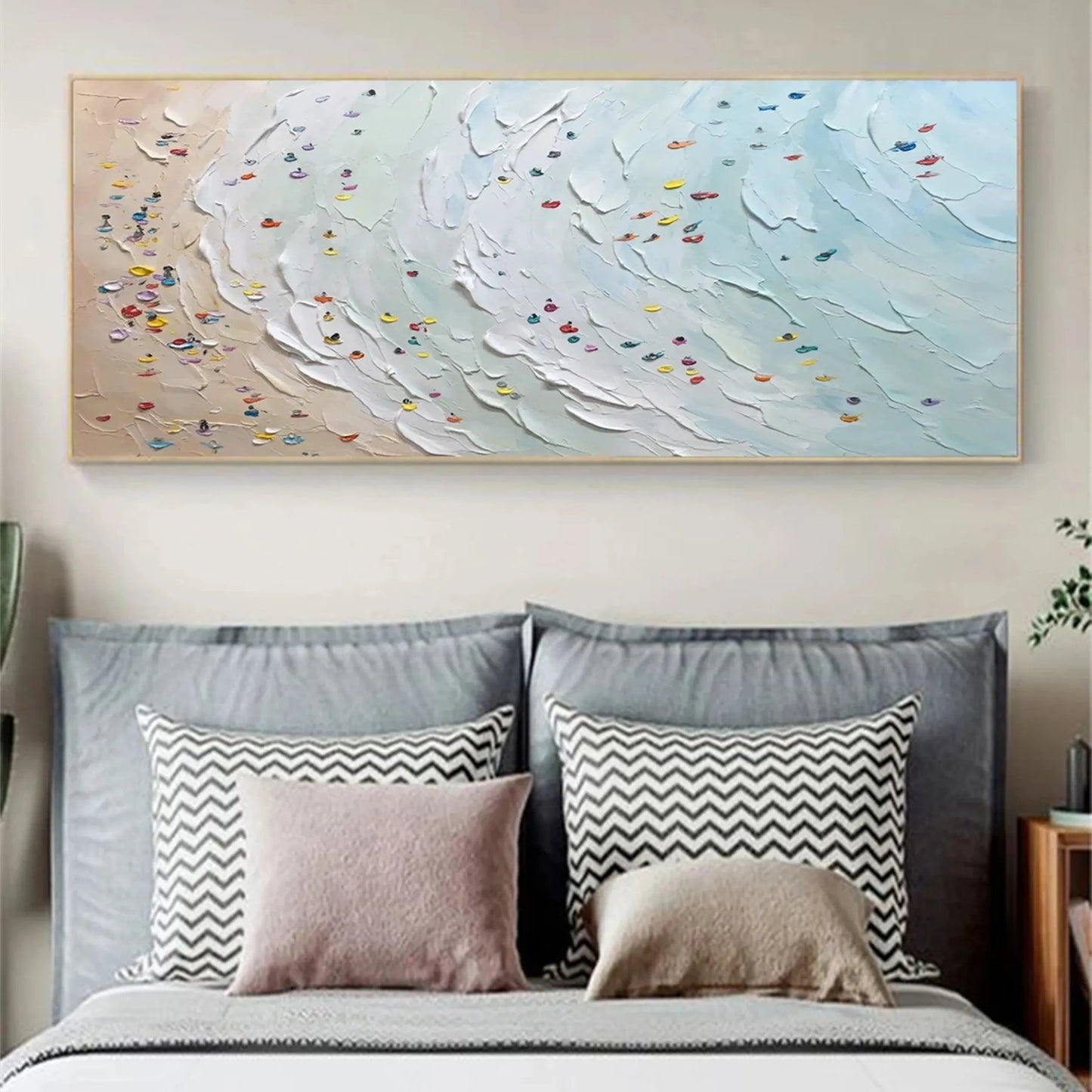 Seaside Harmony-Pastel Beach Painting