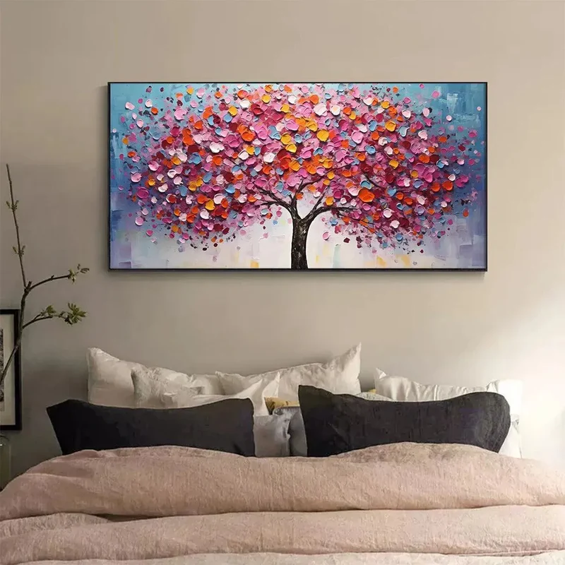 Colorful Tree Textured Painting