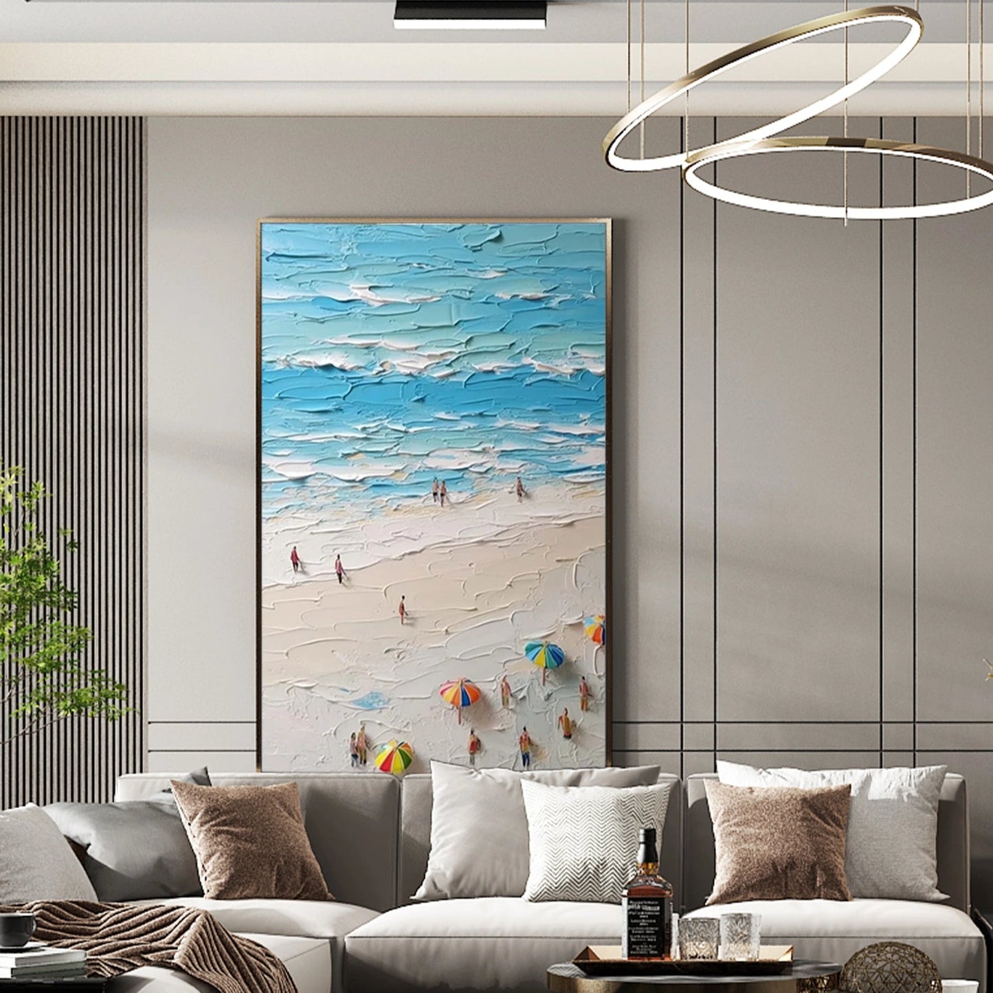 Emerald Tide-Green Seascape Painting