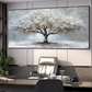 Silver Tree Textured Painting