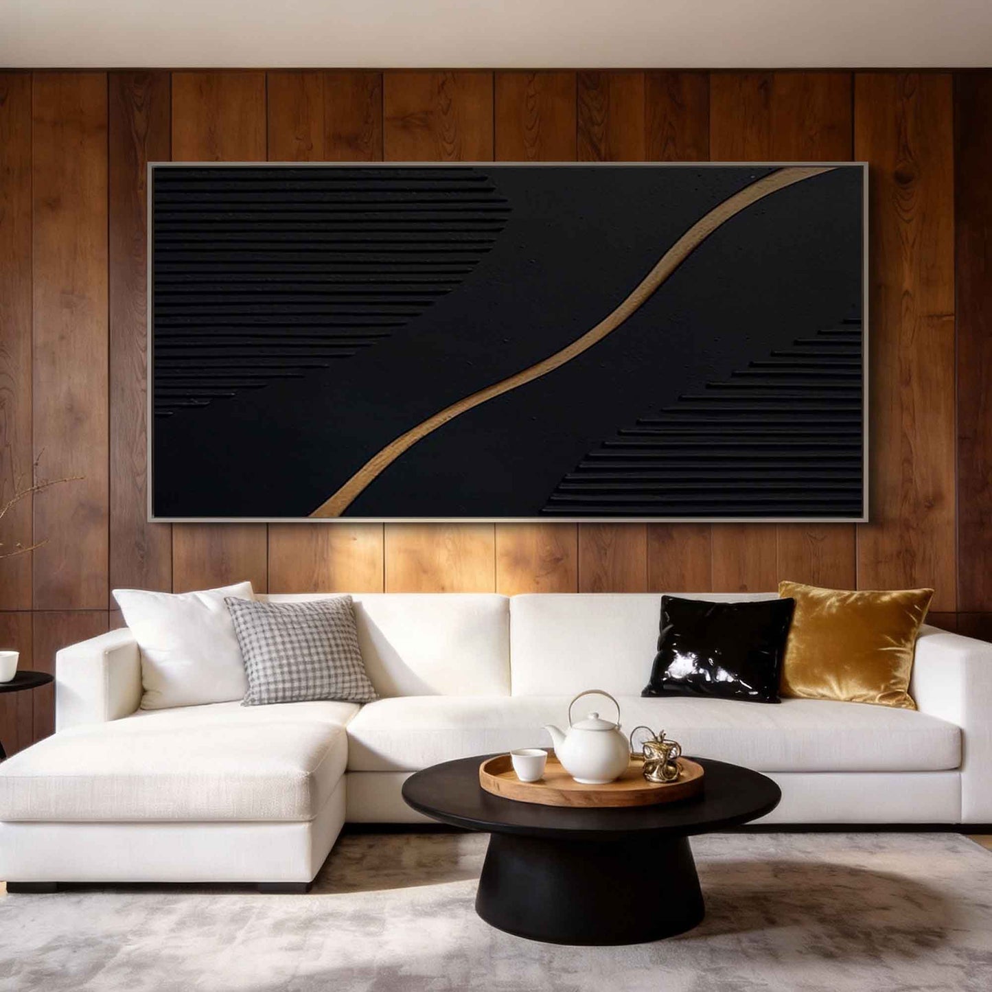 Golden Rhythm Geometric Abstract