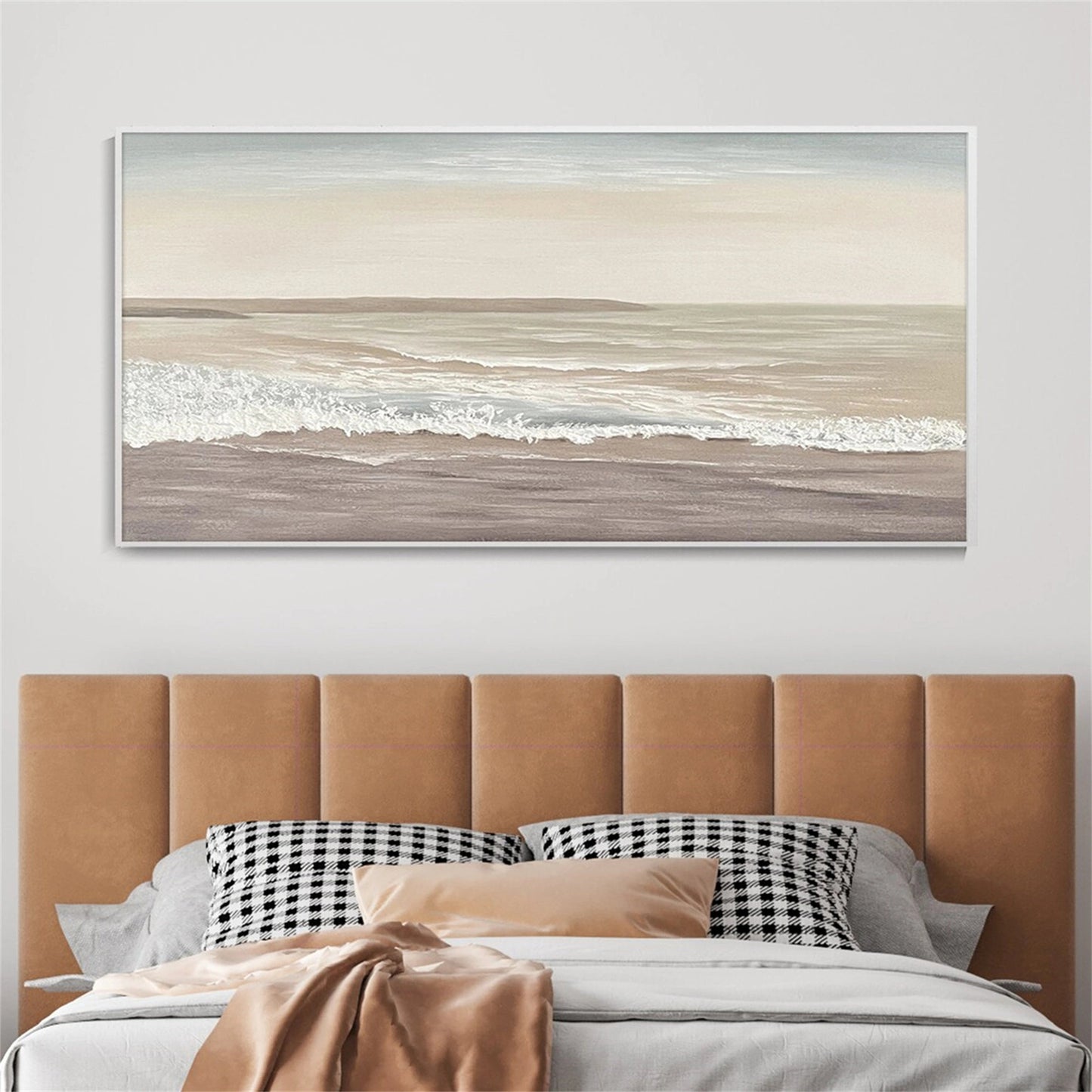 Sandy Calm-Beige Ocean Painting
