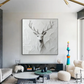 Silent Grace Deer Textured Painting