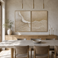 Earth Whisper Beige Textured Abstract Painting Set Set of 2