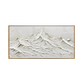 White Summit Textured Mountain Painting