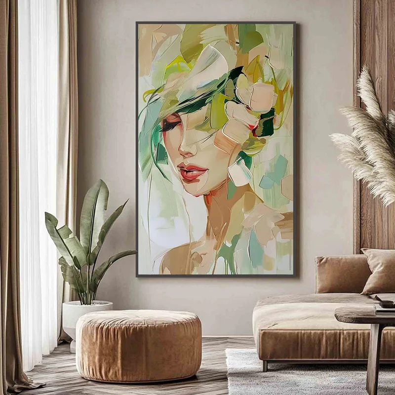 Whispered Muse Abstract Portrait Painting