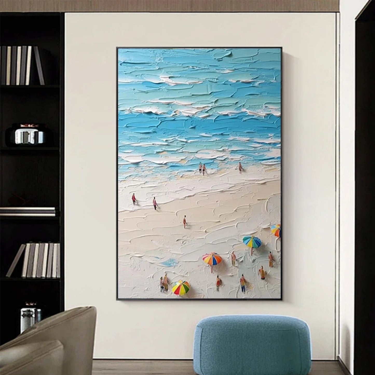 Emerald Tide-Green Seascape Painting