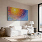 Sunset Vortex Impasto Abstract Painting