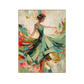 Emerald Ballerina Impasto Canvas Art