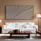 Cream Wave Textured Painting