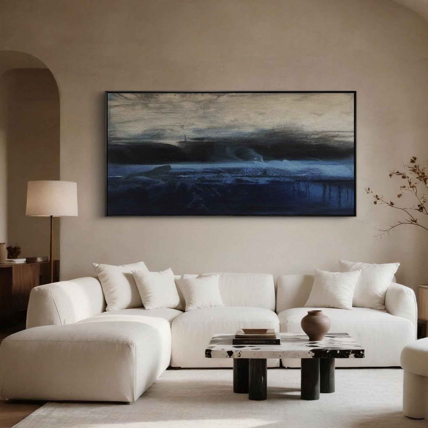 Midnight Mist Horizon Abstract