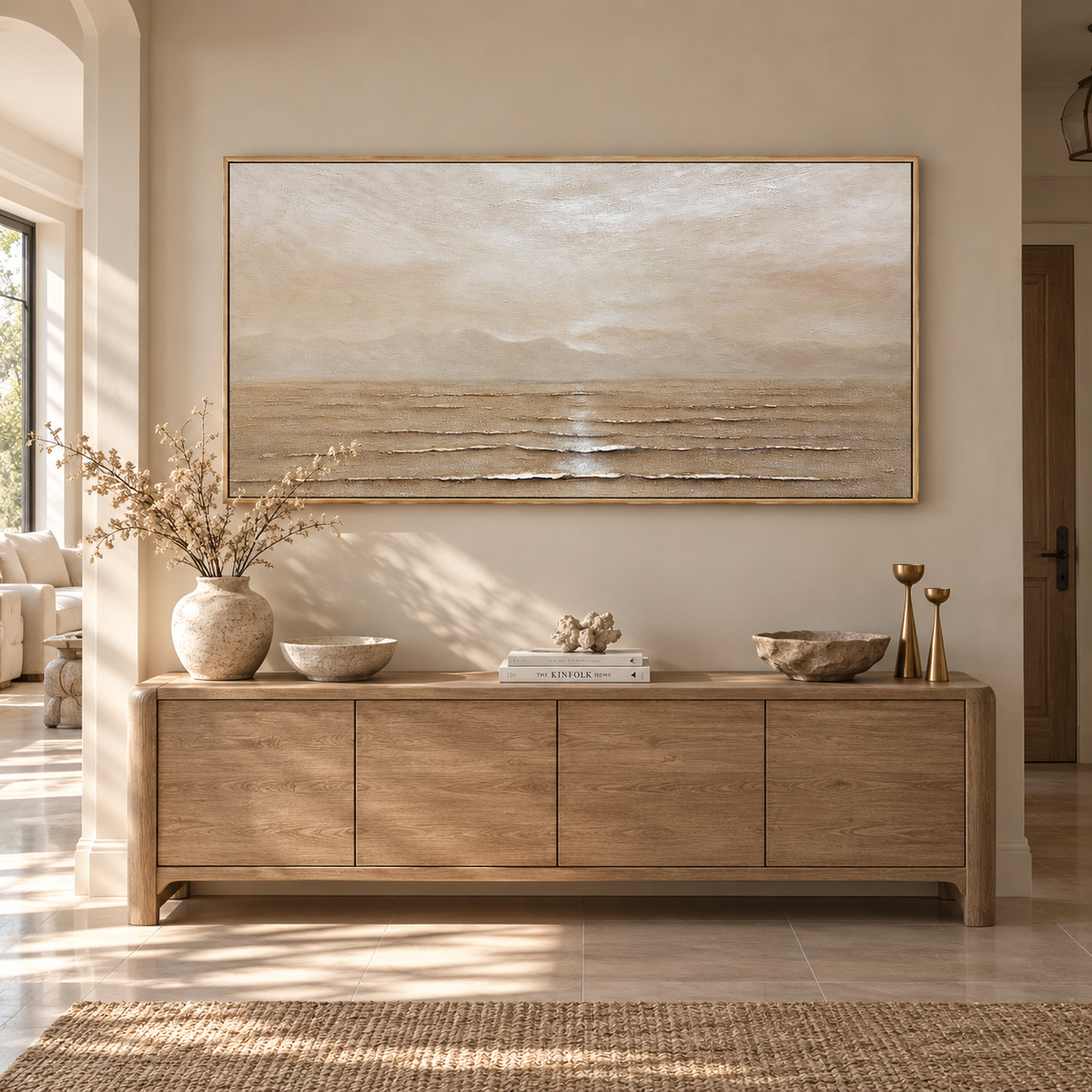 Soft Dune Calm Neutral Abstract Painting